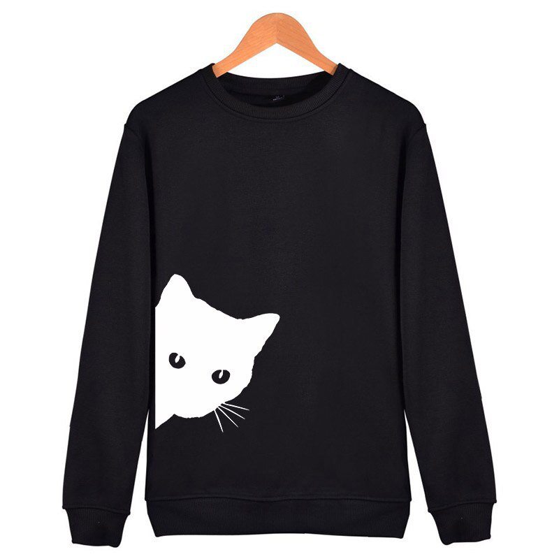 Pull Motif Chat Jette-Un-Oeil - Vraiment-chat