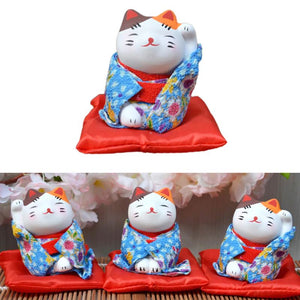 Statuette de Chat Japonais avec Kimono - Vraiment-chat