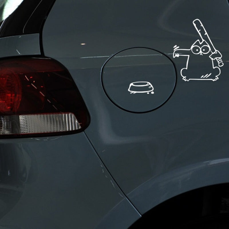 Objet Chat<br/>Sticker Humoristique pour Voiture - Vraiment-chat