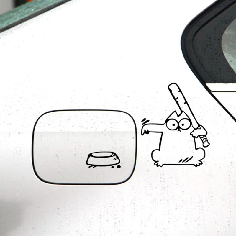 Objet Chat<br/>Sticker Humoristique pour Voiture - Vraiment-chat