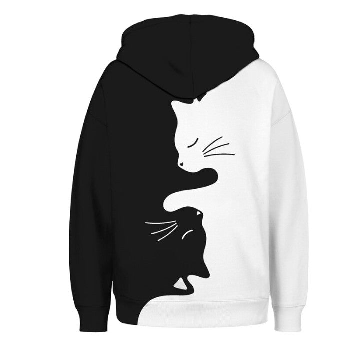 vue arrière sweat avec chat