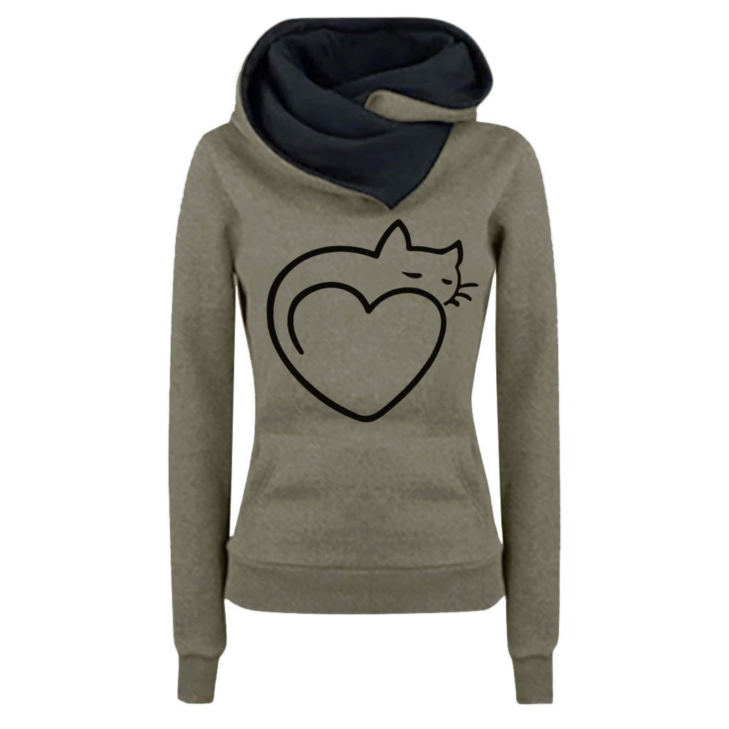 Sweat-shirt Coeur de chat