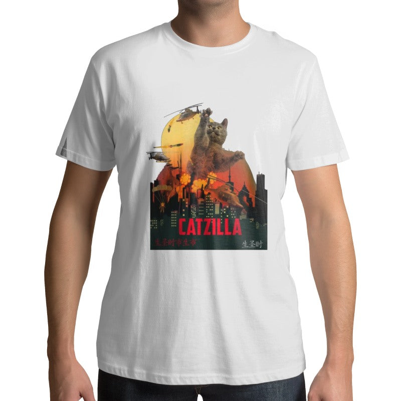 T-Shirt Affiche de Film Catzilla - Vraiment-chat