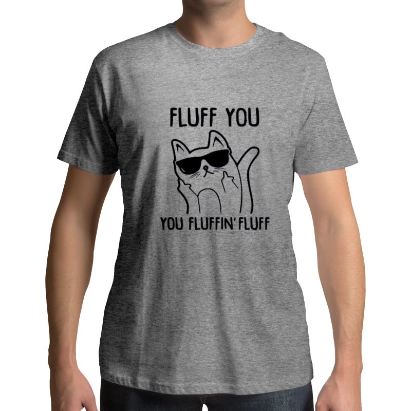 T-shirt Chat Doigt D'honneur Fluff You - Vraiment-chat