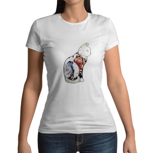 t-shirt chat fleuri - Vraiment-chat