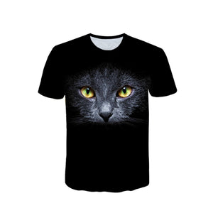 T-shirt Chat Noir aux Yeux Jaunes - Vraiment-chat