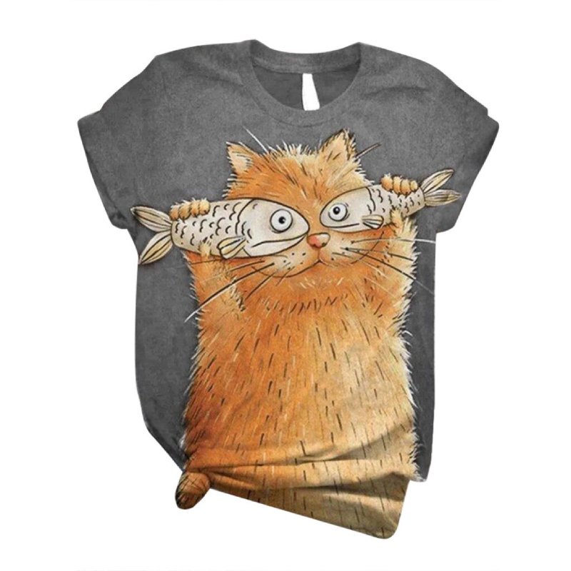 T-Shirt Chat aux yeux de poissons - Vraiment-chat