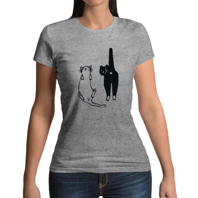 t-shirt avec Deux Chats - Vraiment-chat