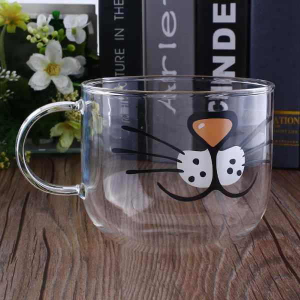 Tasse Transparente à Moustache de Chat - Vraiment-chat