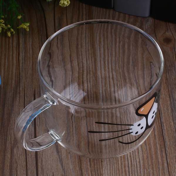 Tasse Transparente à Moustache de Chat - Vraiment-chat