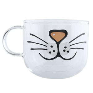 Tasse Transparente à Moustache de Chat - Vraiment-chat