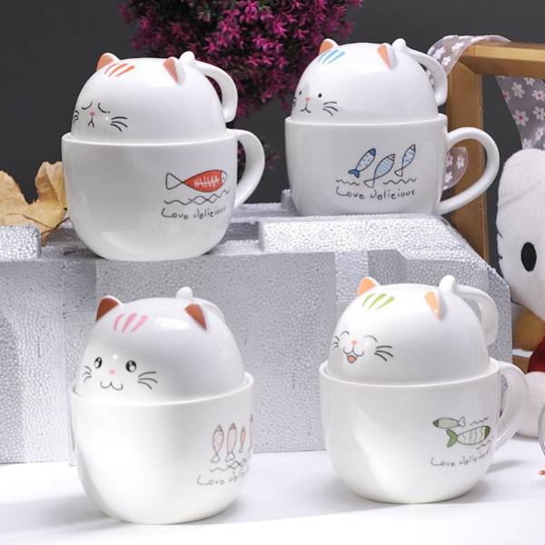 Tasse à Thé Chat et Poisson - Vraiment-chat