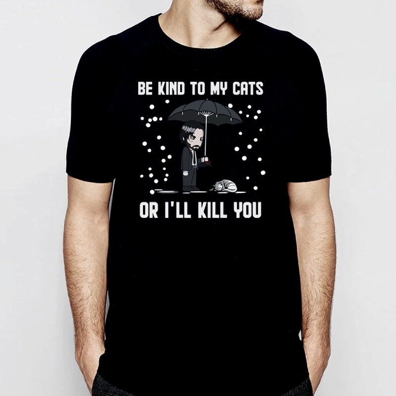 Tee Shirt John Wick Chat - Vraiment-chat