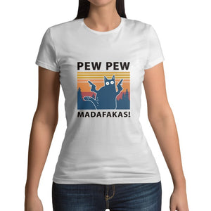 Tee shirt logo chat PEW PEW